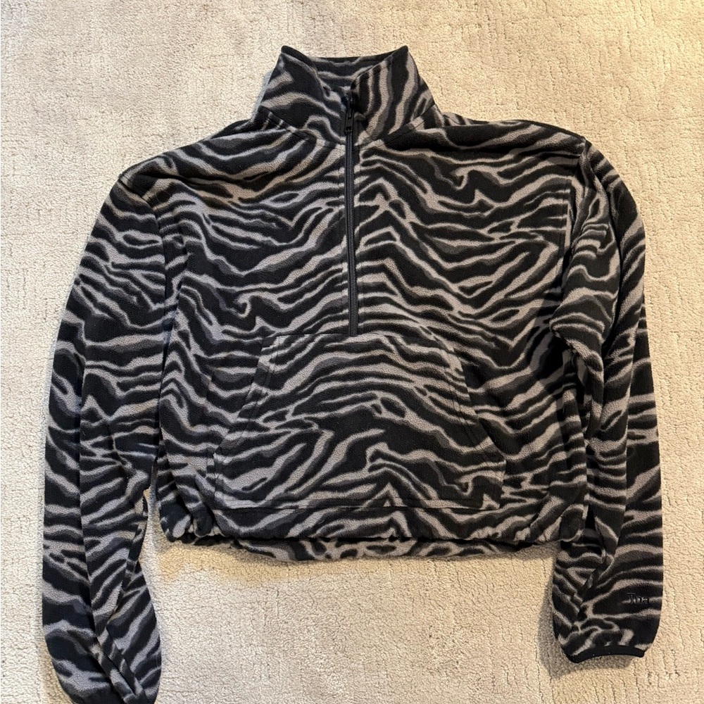 Zebra Print Fleece Pullover
